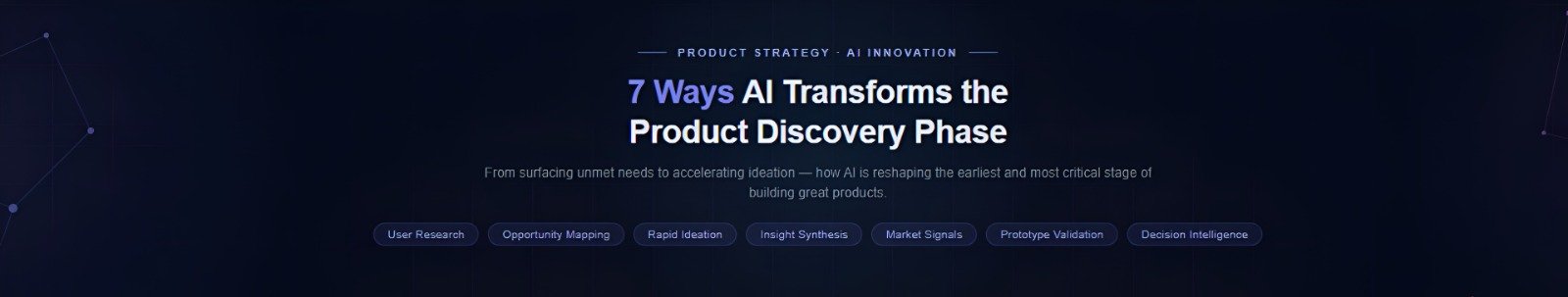 7 Ways How AI Transforms the Product Discovery Phase
