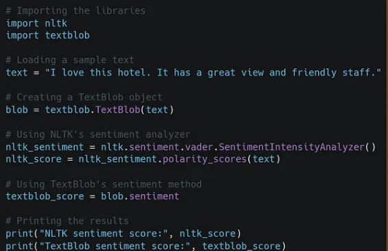 NLTK vs TextBlob